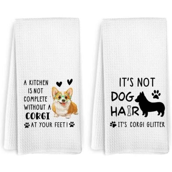 Corgi kitchen towels set of 2 - Picture 1 of 4